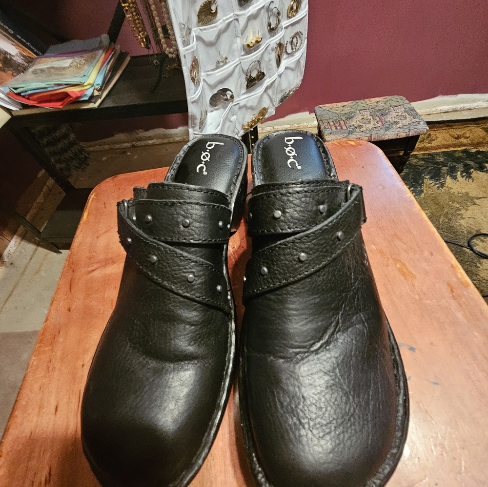 b.o.c. Black Studded Slip-On Shoes